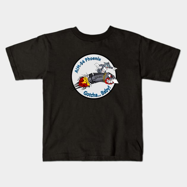 F-14 Tomcat - AIM-54 Phoenix Gotcha... Baby! Clean Style Kids T-Shirt by TomcatGypsy